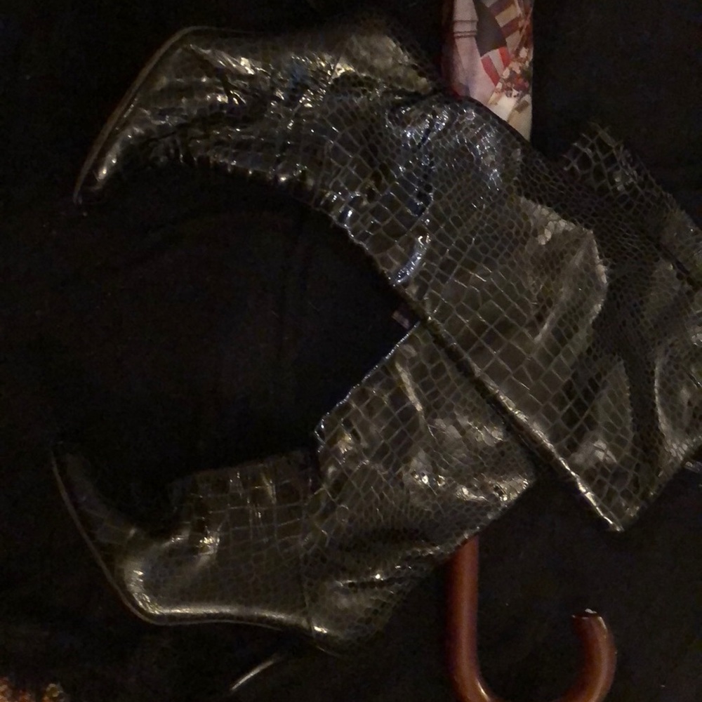 VERO CUROIO patent leather knee boots - Picture 2 of 5